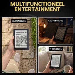 Veloura One E reader - inclusief 32GB SD kaart - 6 inch ereader met hoesje - met schermverlichting en nachtmodus - 64 GB opslag - online luisterboeken en storytel ondersteuning - nederlandstalig ebook — thumbnail 12