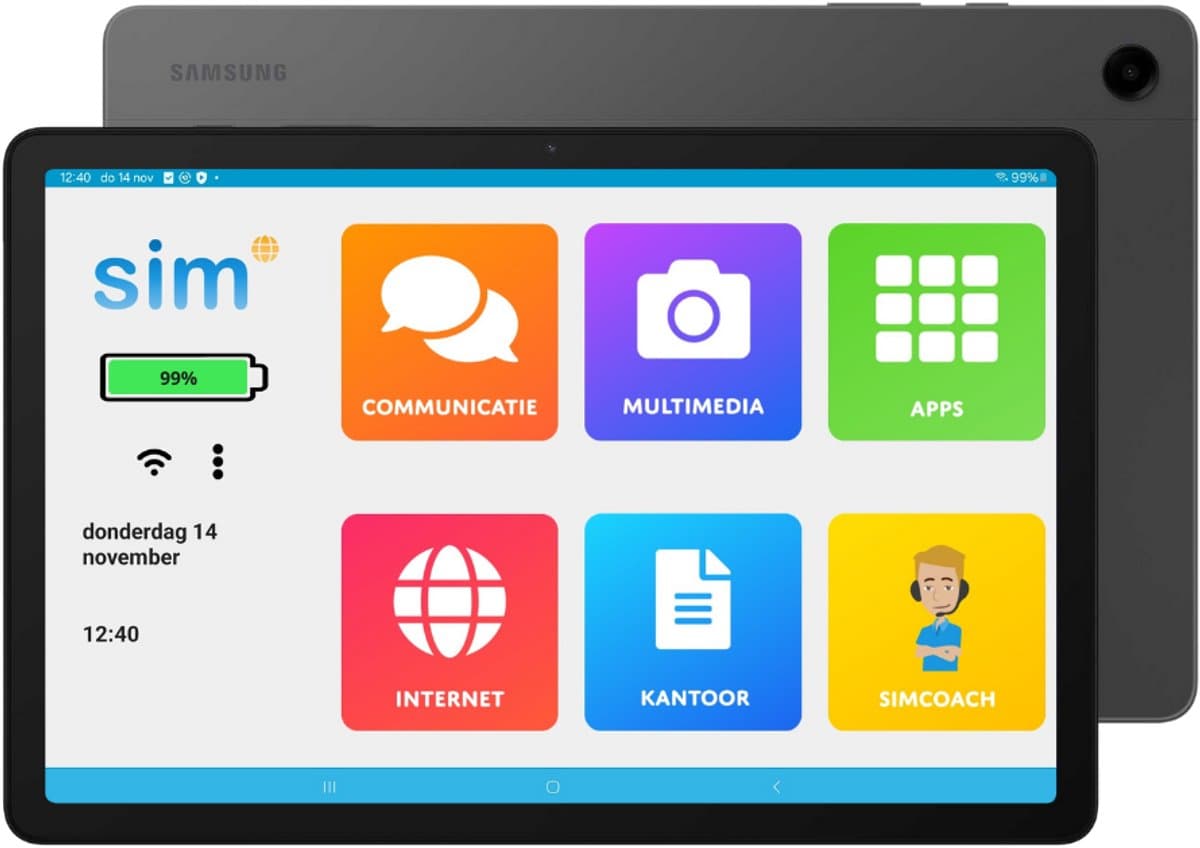 SimTab senioren tablet inclusief beschermhoes en hulp — afbeelding 1