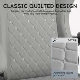 Homaxy - Game Stoel - Gaming Stoel - Gaming Stoel - Ergonomische Bureaustoel - Gamestoel - Verstelbaar - Gaming Chair - Inclusief voetensteun - Grijs — thumbnail 3
