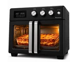 TurboTronic AFD32 Airfryer XXL en Oven – 12 Kookprogramma's – Vrijstaande Mini Oven – Instelbaar van 25 tot 230°C - 32L - Zwart