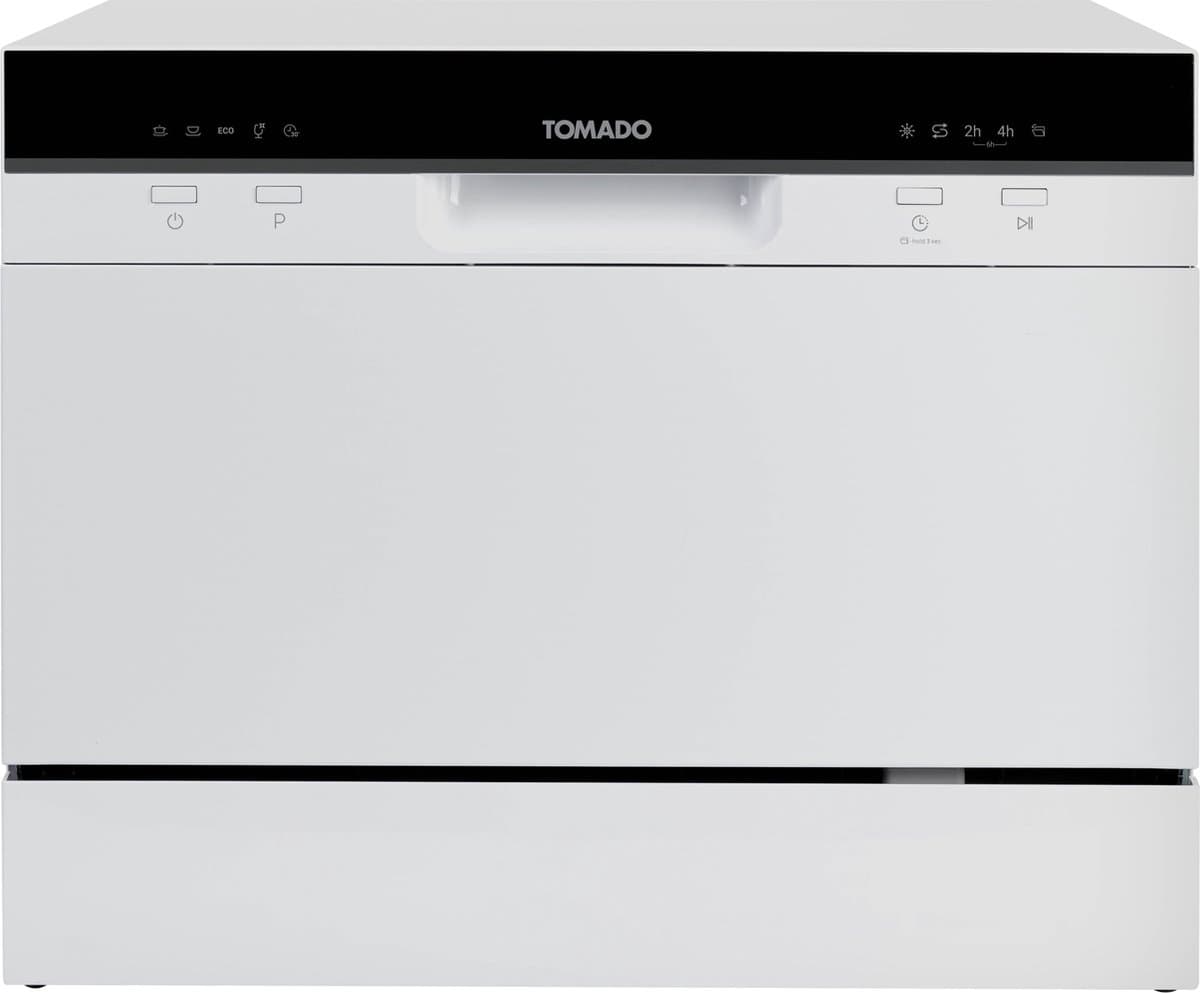 Tomado TDW5501W - Mini vaatwasser - Kleine vaatwasser - Vrijstaand - 6 couverts - 5 programma's - Energieklasse D - Wit — afbeelding 1