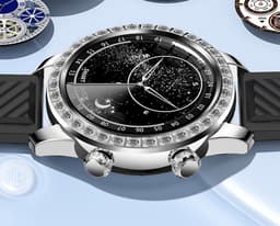 WizBay Premium Select® Smartwatch 1.52 Inch AMOLED - Bellen - Wireless Charging - Kompas - Hartslag O2 en Bloeddruk - Multi Sport - Zilver - Zwart Lederen Band extra Zwarte TPU Band — thumbnail 15