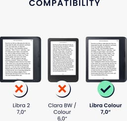 kwmobile ereader hoesje van kunstleer - geschikt voor Kobo Libra Colour - Met magneetsluiting - In grijs Opkomende Zon design — thumbnail 2