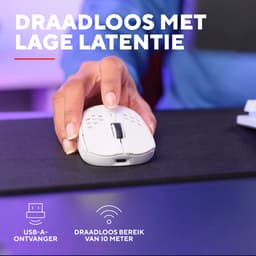 Trust GXT929W Helox - Draadloze Gaming Muis - Ultra licht - RGB verlichting - 4800 DPI - Wit — thumbnail 4