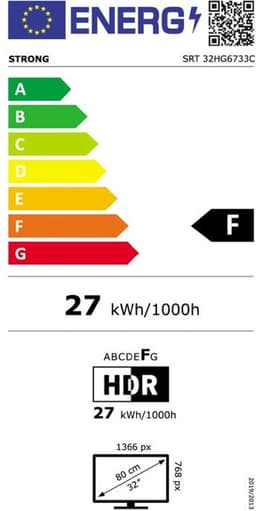 STRONG - TV 32'' (80 cm) HD SRT32HG6733C - Slimme Google TV - Wifi - Chromecast - Google Assistant - 2 HDMI Poorten (1 ARC) + USB Multimedia + AV + Terrestrial/Sat — thumbnail 2