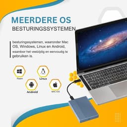 White-label Harde Schijf Extern - Draagbare - 500GB Opslag - Zwart — thumbnail 4