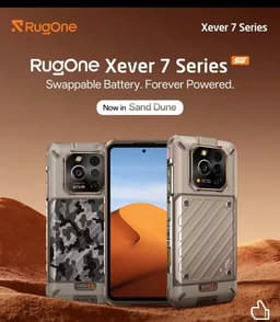 RugOne Xever 7 16,9 cm (6.67") Dual SIM Android 15 5G USB Type-C 12 GB 512 GB 5550 mAh, Sand Dune — thumbnail 1