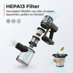 Zedar S600+ Steelstofzuiger draadloos met 4 verschillende opzetstukken - Draadloze stofzuiger - zonder zak op accu- Vacuum cleaner — thumbnail 5
