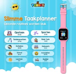 TeddiQ Playwatch - Kinder Smartwatch - Kinderhorloge - Roze - 31 educatieve games - Smartwatch Kind - HD Scherm — thumbnail 13