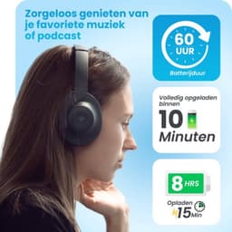 Golden Sound Draadloze Koptelefoon - Active Noise Cancelling tot 35dB - Ambient Mode - 60+ batterijduur - Over ear - Conversation mode - Koptelefoon bluetooth - Koptelefoons — thumbnail 2