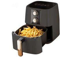 Sensova - Airfryer Oven 5L 1500W - Olievrije Luchtfriteuse voor Thuis met Ovenfunctie - Instelbare Temperatuur 80–200°C - 30 Minuten Timer - Dubbele Draaiknopbediening - Gezond Frituren, Bakken en Grillen op 220-240V