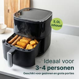 Vivid Green Airfryer 5L - Tot 4 Personen - PFAS-vrij - 12 Programma's - Digitaal Display — thumbnail 3