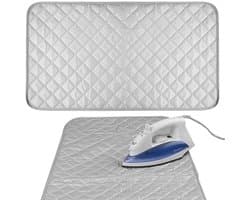 Magnetische strijkmatdeken, alternatief voor strijkplankhoes, gewatteerde hittebestendige mat/draagbare hoes/onderlegger voor wasmachines en drogers Grijs 85 cm × 45 cm Overal strijken