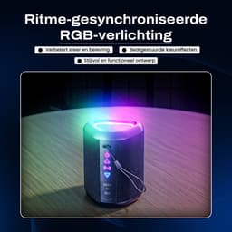 Artix Essentials - S1 - Bluetooth Speaker - Draadloze Speaker - IPX6 Waterdicht - 12 Uur Accu - RGB Verlichting — thumbnail 5