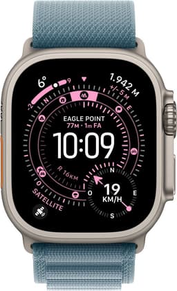 Apple Watch Ultra 3 Cellular 49mm Natural Titanium Case with Light Blue Alpine Loop - Large — thumbnail 2