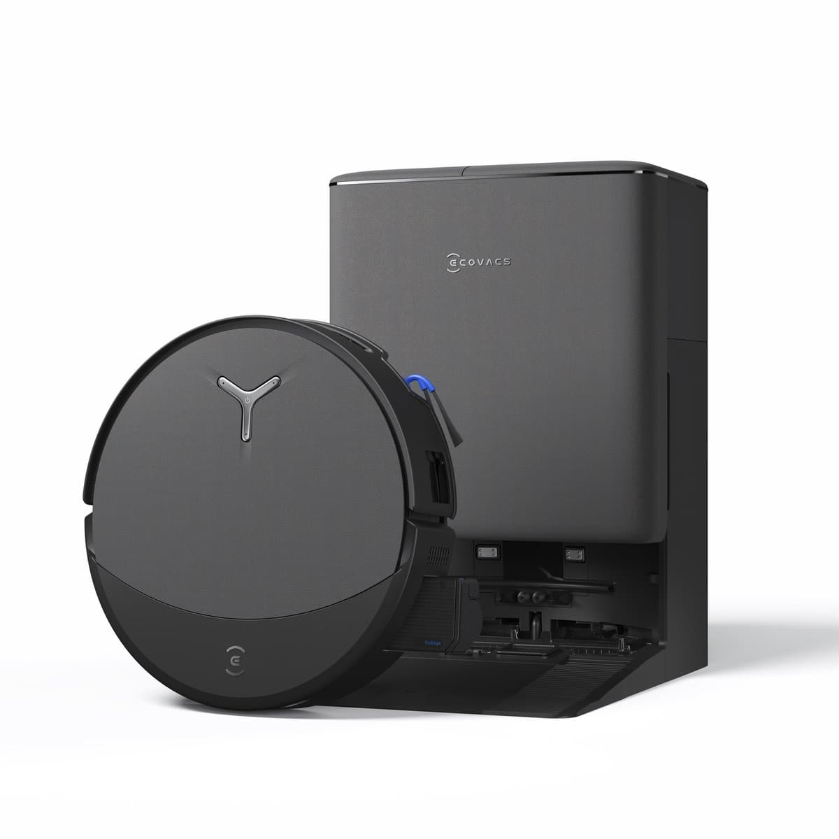 ECOVACS - DEEBOT T90 PRO OMNI BLACK EU - Robotstofzuiger - 30.000Pa - Charge PowerBoost - OZMO Roller 3.0 - ZeroTangle 4.0 - reiniging met warm water bij 75 °C - IA YIKO agent - automatisch legen - zwart — afbeelding 1
