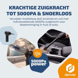 Denver Stofzuiger - Kruimeldief - Auto stofzuiger - Air Duster - 6 opzetstukken - Zuigen en blazen - Handstofzuiger - Stofreiniger - HVC45 — thumbnail 4
