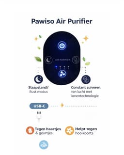 Pawiso Air Purifier / Luchtreiniger - Wit - 65 m² - HEPA + Koolstoffilter — thumbnail 5