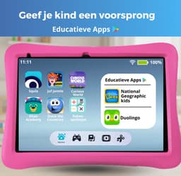 Kindertablet 10 inch – Tablet Kids – 96 GB - Tablet Kinderen – Kindertablet vanaf 3 jaar – 6000mAh - Ouderlijk Toezicht – Android 15 – Roze – 2026 Model - WiseQ — thumbnail 9