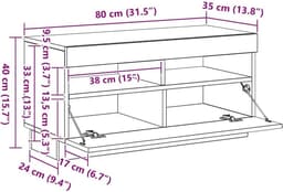 TV Meubel met LED Verlichting voor Hifi en Mediaapparatuur — thumbnail 3