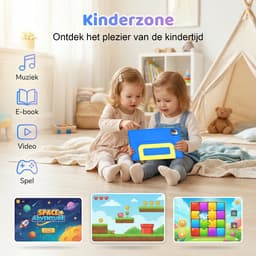 Kindertablet 7 inch - 128GB (64GB+64GB) + 8GB RAM - Tablet Inclusief Beschermhoes en 64GB SD-kaart - Ouderlijk Toezicht & Lange Batterijduur - Blauw — thumbnail 10