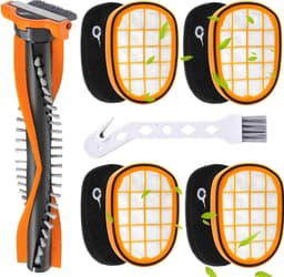 6 stucks - 1 rolborstel + 4 filterpatronen + 1 klein wit borsteltje -Vervangend Filterset voor Philips stofzuiger FC6728/FC6727/FC6822/FC6812 -filters Compatibel met Philips SpeedPro Max-serie 7000-serie 8000-serie — thumbnail 1