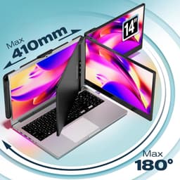 SAVI® Professionele Portable Monitor Pro 2024 - Full HD - 13” / 16,5” Tri-Screen - Laptop Scherm Uitbreider - Zwart - ‎36cm x 21cm x 4cm — thumbnail 7