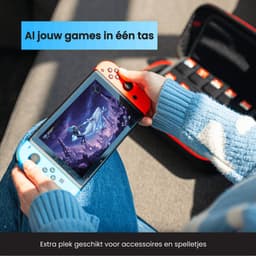 2BEFUN Case geschikt voor Nintendo Switch - Incl. Screenprotector - Hoes geschikt voor Nintendo Switch - Beschermhoes - Opbergtas - Accessoires - Zwart — thumbnail 2