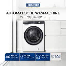 Heinner HWM-H1014IVKA+++ Wasmachine 10 kg – 1400 tpm – Inverter Motor – Energieklasse A – 15 Wasprogramma’s met Stoomfunctie en Voorwasfunctie – Wit – 5 Jaar Garantie — thumbnail 6