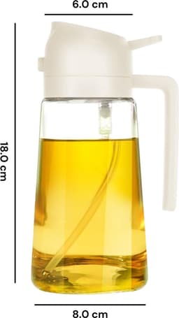 Flow Goods 2-in-1 Olijfolie Sprayer – Crème - Olijfolie Fles met Giet- en Sprayfunctie - Navulbaar Olie Glas – 470 ML – Cooking Spray - BBQ Accesoires – Airfryer — thumbnail 7