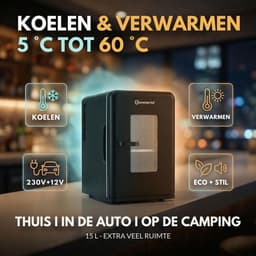 Sommertal KS15 - Mini-Koelkast voor Koelen en Verwarmen - Inhoud 15L - Stopcontact en 12V auto — thumbnail 5