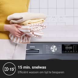 CHiQ CFL100-14586IM3XA - Wasmachine - 10 KG - Space Pro - A-30% - 16 programma's - AI Smart - Stoomwassen & Quick Wash - 12 jaar garantie op motor — thumbnail 16