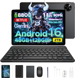 Aorlym P11 Tablet - 48GB RAM+128GB ROM/TF 2TB - Android 16 - 11 inch tablet 90Hz - T7250 - 8800mAh - 13MP+5MP - Gemini AI - Widevine L1 - Face ID - 5G WIFI - Dubbele luidsprekers - Pen, toetsenbord, muis - Zwart — thumbnail 1