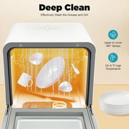 Mini vaatwasser - Kleine afwasmachine - 5 programma's - Energieklasse D - Servies — thumbnail 5