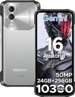 DOOGEE Blade 10 Power 4G - Robuuste Smartphone - Robuuste Telefoon - 24 GB RAM + 256 GB ROM/2TB TF - 10300 mAh/18 W - Android 16 - NFC - GPS - Face ID - IP68 - Zilver — thumbnail 1