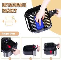 Olievrije Airfryer 5,5L met Touchscreen en 7 Kookprogramma's — thumbnail 7