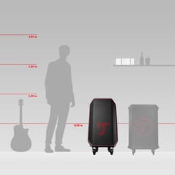 Teufel ROCKSTER 2 - Grote Bluetooth-luidspreker - Mobiel evenementgeluidssysteem met wieltjes, 440 W, met lange accuduur, 380 mm woofer, snellaadfunctie, robuuste feestluidspreker - zwart — thumbnail 14