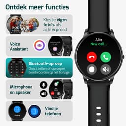FITAGE Sporthorloge met GPS - Smartwatch Stappenteller Horloge - Activity Tracker - Smartwatches Heren, Dames & Kinderen - Zwart — thumbnail 8