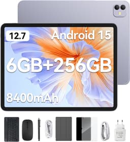 Blackview LINK 8 Tablet - Octa Core G100 Tablet - 12.7 Inch - 18 GB RAM + 256 GB ROM - Android 15 Tablet - Met Toetsenbord(QWERTY), Beschermhoes, Muis, Stylus - 8400 mAh - 90 Hz 2K FHD Scherm - Widevine L1 - 5G WiFi - Gezichtsherkenning - Paars — thumbnail 1