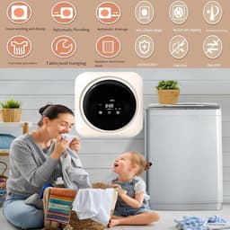 Mini Draagbare Wasmachine en Drogercombinatie voor Babykleding en Ondergoed — thumbnail 3
