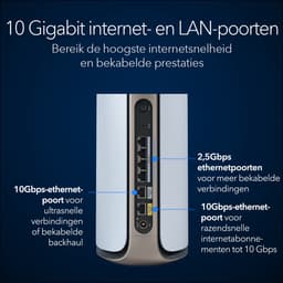 NETGEAR Orbi RBE973S - Mesh WiFi - WiFi Versterker - WiFi 7 - 27000 Mbps - Quad-Band - 3-Pack - Wit — thumbnail 5