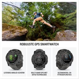 Garmin Instinct® 3 - Smartwatch - AMOLED - 50 mm - Bolt Blue - Limited edition — thumbnail 7