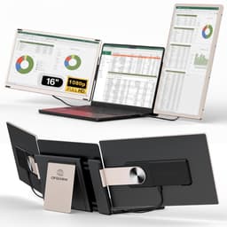 Portable Monitor 16" Inch Tri Screen - Geschikt voor laptops van 13" t/m 17.3" Inch - Gratis Reistas - Laptop scherm extender - Draagbare monitor - 16 inch monitor — thumbnail 1