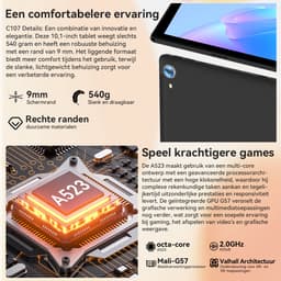 Hotlight C107 - Android 15 Tablet - 10.1 inch - 24(4+20)GB RAM/128GB ROM– 5000mAh - Zwart — thumbnail 7