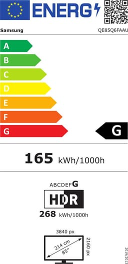 Samsung QE85Q6FA - 85 inch - 4K QLED - 2025 + 3 jaar extra garantie - Smart TV — thumbnail 2