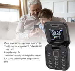 Opvouwbare 2G Mobiele Telefoon met 1,77 Inch Scherm en dubbele SIM — thumbnail 7