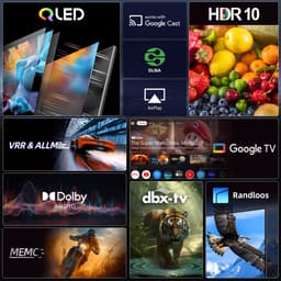 CHiQ U50QM10V - Smart TV 50 Inch - QLED Pro Google TV - 4K UHD - Randloos Metal Design - Dolby Audio - 2025 Nieuw — thumbnail 3