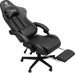 HICON® Gamestoel – Gamestoel met voetsteun - Gamestoel voor PC & Console – Verstelbaar | Lambeth - Zwart — thumbnail 2