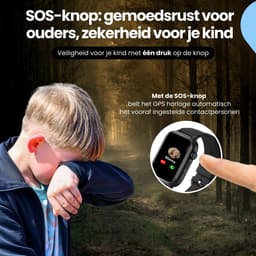 Protectly® GPS Horloge Kind Met Simkaart 4G - SOS Knop - Smartwatch Kinderen - GPS Tracker Kind - Kinder Smartwatch - Videobellen - HD Camera - Whatsapp en SMS - Elke polsmaat - Incl. Simkaart — thumbnail 4
