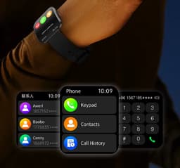 Smartwatch voor Dames en Heren 2025 -1.85inch AMOLED - RVS, Siliconen Bandje - Hartslagmeter - Stappenteller - Slaapmonitor - Multisport - Compatibel met Android en iOS - Waterproof - Zwart en Roze — thumbnail 12